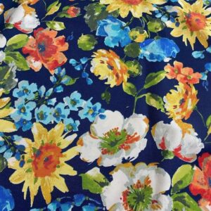 2pc Mill Creek Blue floral print outdoor fabric