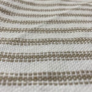 1.8 Yards Tan & White Cotton Woven Fabric