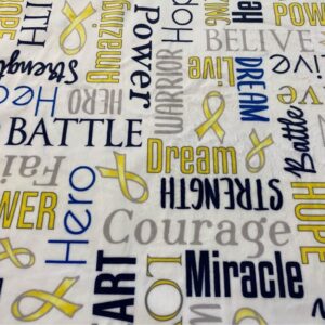 1.5 Childhood Cancer Minky Fleece Fabric
