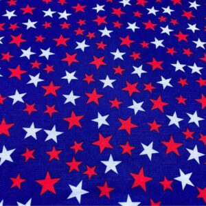 2pc Red, White, Blue star fabric