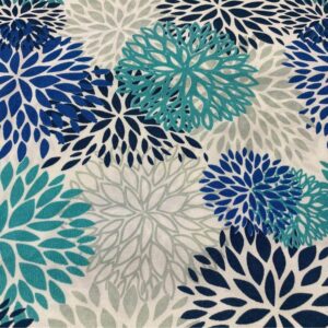1 Yard Premier Prints Blooms Blue Vista Outdoor Fabric