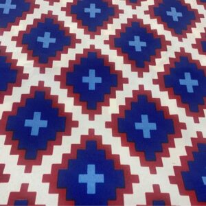 1 Yard Richloom Solarium Red, White, Blue Outdoor Fabric