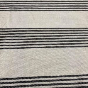 1 Yard PK Lifestyles Alleyway Stripe Woven Chenille Upholstery Fabric in Domino