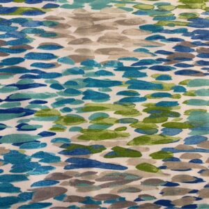 1.19 Yard Kelly Ripa Home Make It Rain Cerulean Indoor/Outdoor Fabric