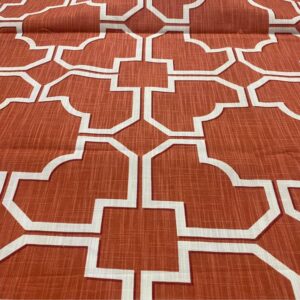 4 Yards Richloom Coral Lattice Fabric