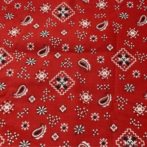 2 Yards Red Bandana Fabric