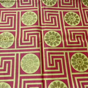 3pc Red & Gold Key Ring Cotton Fabric