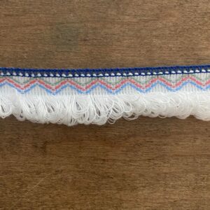 White Polyester Tassel Fringe Trim - Sold By The Yard