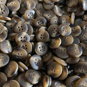 100pk Brown Four Hole Suit Buttons