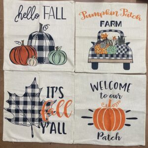 4pc Fall Pillow Covers