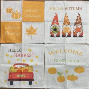 4pc Fall Pillow Covers