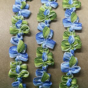 Sold By The Yard - Blue & Green Variegated Daisy Rococo Trim