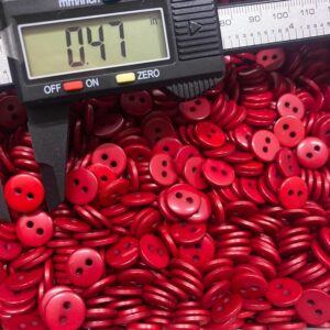 25pk Red Two Hole Buttons