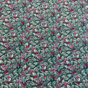 3 Yards Holly & Pine Christmas Cotton Fabric