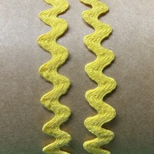 Sold By The Yard - 3/8” Yellow Rick Rack