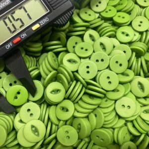 10pk Apple Green Two Hole Button