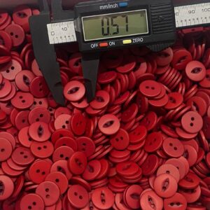10pk Dark Red Two Hole Button