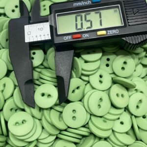 10pk Spring Green Two Hole Button