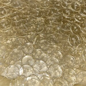 25pk Clear Two Hole Button (14.86mm)